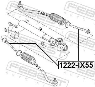 Axialgelenk, Spurstange Vorderachse FEBEST 1222-IX55 Bild Axialgelenk, Spurstange Vorderachse FEBEST 1222-IX55
