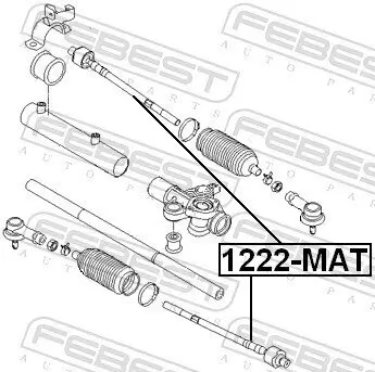 Axialgelenk, Spurstange Vorderachse FEBEST 1222-MAT Bild Axialgelenk, Spurstange Vorderachse FEBEST 1222-MAT