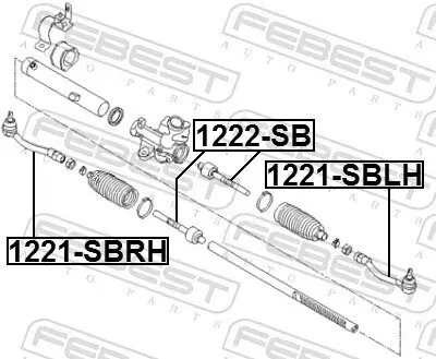 Axialgelenk, Spurstange FEBEST 1222-SB Bild Axialgelenk, Spurstange FEBEST 1222-SB