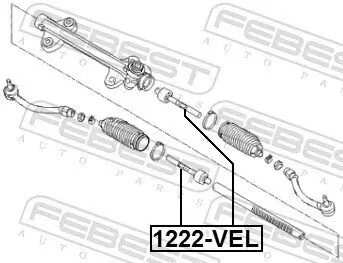 Axialgelenk, Spurstange Vorderachse FEBEST 1222-VEL Bild Axialgelenk, Spurstange Vorderachse FEBEST 1222-VEL