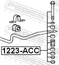 Stange/Strebe, Stabilisator Vorderachse FEBEST 1223-ACC Bild Stange/Strebe, Stabilisator Vorderachse FEBEST 1223-ACC