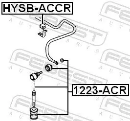 Stange/Strebe, Stabilisator Hinterachse FEBEST 1223-ACR Bild Stange/Strebe, Stabilisator Hinterachse FEBEST 1223-ACR