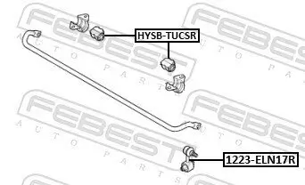 Stange/Strebe, Stabilisator Hinterachse FEBEST 1223-ELN17R Bild Stange/Strebe, Stabilisator Hinterachse FEBEST 1223-ELN17R