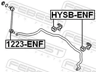 Stange/Strebe, Stabilisator Vorderachse FEBEST 1223-ENF Bild Stange/Strebe, Stabilisator Vorderachse FEBEST 1223-ENF
