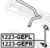 Stange/Strebe, Stabilisator Vorderachse links FEBEST 1223-GEFL Bild Stange/Strebe, Stabilisator Vorderachse links FEBEST 1223-GEFL