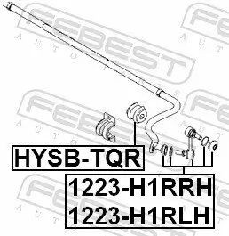 Stange/Strebe, Stabilisator Hinterachse links FEBEST 1223-H1RLH Bild Stange/Strebe, Stabilisator Hinterachse links FEBEST 1223-H1RLH