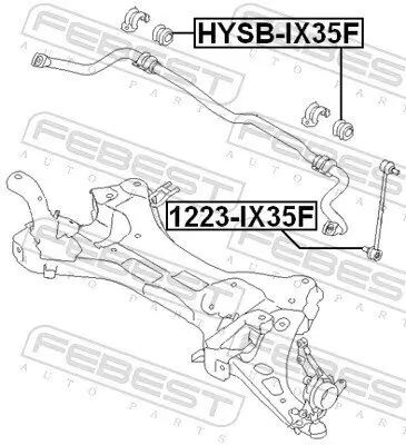 Stange/Strebe, Stabilisator Vorderachse FEBEST 1223-IX35F Bild Stange/Strebe, Stabilisator Vorderachse FEBEST 1223-IX35F