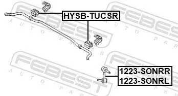 Stange/Strebe, Stabilisator Hinterachse rechts FEBEST 1223-SONRR Bild Stange/Strebe, Stabilisator Hinterachse rechts FEBEST 1223-SONRR
