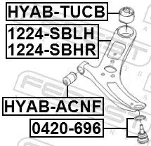 Lenker, Radaufhängung vorne links FEBEST 1224-SBLH Bild Lenker, Radaufhängung vorne links FEBEST 1224-SBLH