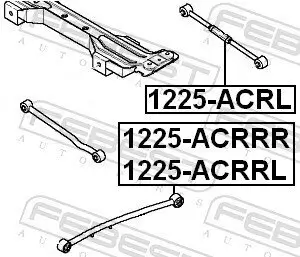 Lenker, Radaufhängung hinten Hinterachse FEBEST 1225-ACRL Bild Lenker, Radaufhängung hinten Hinterachse FEBEST 1225-ACRL