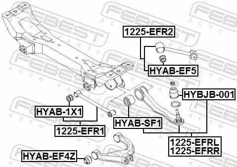 Lenker, Radaufhängung Hinterachse FEBEST 1225-EFR1 Bild Lenker, Radaufhängung Hinterachse FEBEST 1225-EFR1