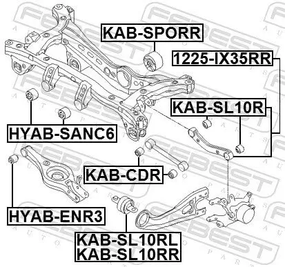 Lenker, Radaufhängung Hinterachse oben FEBEST 1225-IX35RR Bild Lenker, Radaufhängung Hinterachse oben FEBEST 1225-IX35RR