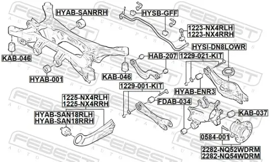 Lenker, Radaufhängung Hinterachse links FEBEST 1225-NX4RLH Bild Lenker, Radaufhängung Hinterachse links FEBEST 1225-NX4RLH