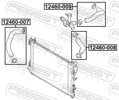 Kühlmittelrohrleitung FEBEST 12460-009 Bild Kühlmittelrohrleitung FEBEST 12460-009