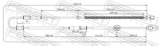 Sensor, Raddrehzahl Vorderachse links FEBEST 12606-015 Bild Sensor, Raddrehzahl Vorderachse links FEBEST 12606-015