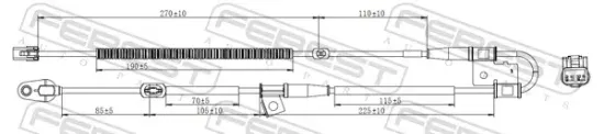 Sensor, Raddrehzahl Vorderachse rechts FEBEST 12606-016 Bild Sensor, Raddrehzahl Vorderachse rechts FEBEST 12606-016