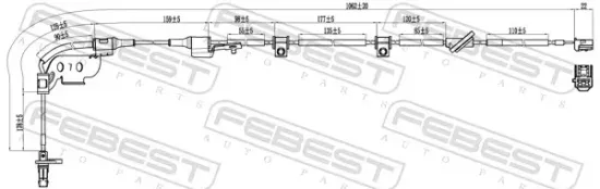 Sensor, Raddrehzahl Hinterachse links FEBEST 12606-023 Bild Sensor, Raddrehzahl Hinterachse links FEBEST 12606-023
