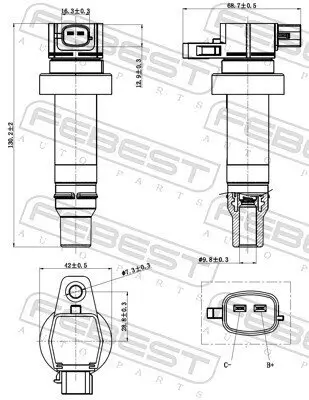Zündspule FEBEST 12640-001 Bild Zündspule FEBEST 12640-001