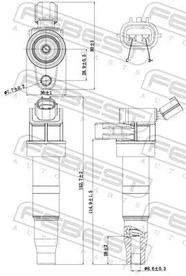 Zündspule FEBEST 12640-004 Bild Zündspule FEBEST 12640-004