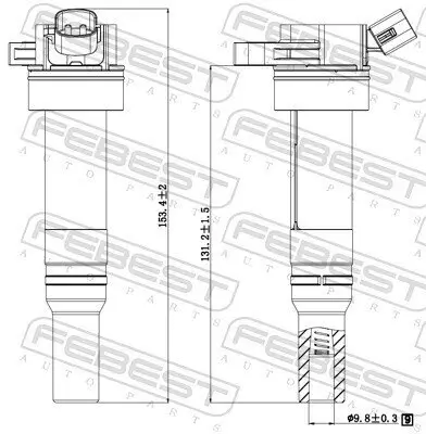 Zündspule FEBEST 12640-006 Bild Zündspule FEBEST 12640-006