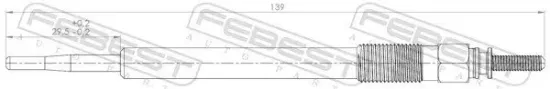 Glühkerze 5 V FEBEST 12642-004 Bild Glühkerze 5 V FEBEST 12642-004