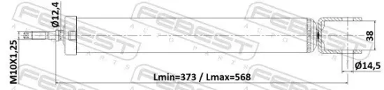 Stoßdämpfer Hinterachse FEBEST 12650756R Bild Stoßdämpfer Hinterachse FEBEST 12650756R