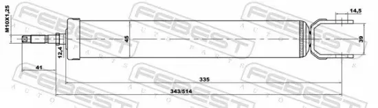 Stoßdämpfer Hinterachse FEBEST 12650914R Bild Stoßdämpfer Hinterachse FEBEST 12650914R