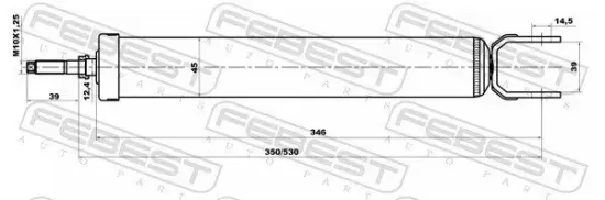 Stoßdämpfer Hinterachse FEBEST 12650915R Bild Stoßdämpfer Hinterachse FEBEST 12650915R