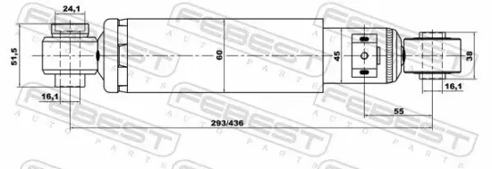 Stoßdämpfer Hinterachse FEBEST 12658283R Bild Stoßdämpfer Hinterachse FEBEST 12658283R