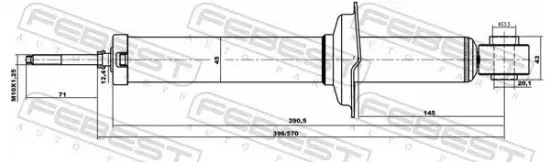 Stoßdämpfer FEBEST 12658718R Bild Stoßdämpfer FEBEST 12658718R