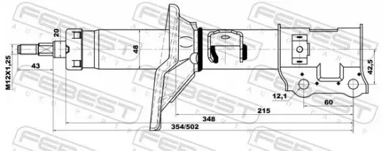 Stoßdämpfer Vorderachse rechts FEBEST 12666493FR Bild Stoßdämpfer Vorderachse rechts FEBEST 12666493FR