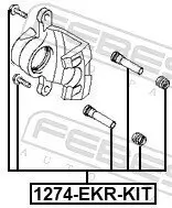Führungshülsensatz, Bremssattel Hinterachse FEBEST 1274-EKR-KIT Bild Führungshülsensatz, Bremssattel Hinterachse FEBEST 1274-EKR-KIT