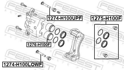 Führungsbolzen, Bremssattel FEBEST 1274-H100LOWF Bild Führungsbolzen, Bremssattel FEBEST 1274-H100LOWF