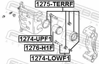 Führungsbolzen, Bremssattel FEBEST 1274-LOWF1 Bild Führungsbolzen, Bremssattel FEBEST 1274-LOWF1