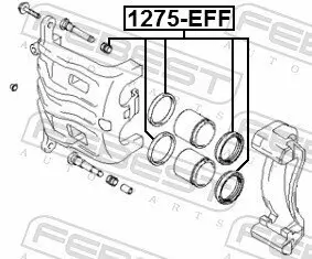 Reparatursatz, Bremssattel FEBEST 1275-EFF Bild Reparatursatz, Bremssattel FEBEST 1275-EFF