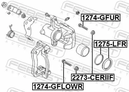 Reparatursatz, Bremssattel FEBEST 1275-LFR Bild Reparatursatz, Bremssattel FEBEST 1275-LFR