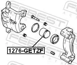 Kolben, Bremssattel FEBEST 1276-GETZF Bild Kolben, Bremssattel FEBEST 1276-GETZF