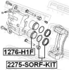 Kolben, Bremssattel Vorderachse FEBEST 1276-H1F Bild Kolben, Bremssattel Vorderachse FEBEST 1276-H1F