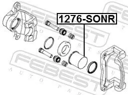 Kolben, Bremssattel FEBEST 1276-SONR Bild Kolben, Bremssattel FEBEST 1276-SONR