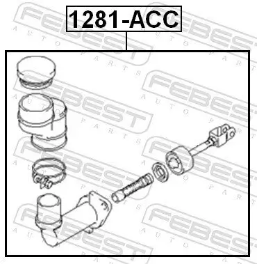 Geberzylinder, Kupplung FEBEST 1281-ACC Bild Geberzylinder, Kupplung FEBEST 1281-ACC
