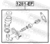 Geberzylinder, Kupplung FEBEST 1281-EF Bild Geberzylinder, Kupplung FEBEST 1281-EF