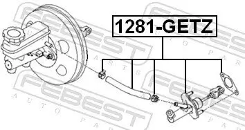 Geberzylinder, Kupplung FEBEST 1281-GETZ Bild Geberzylinder, Kupplung FEBEST 1281-GETZ