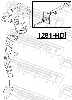 Geberzylinder, Kupplung FEBEST 1281-HD Bild Geberzylinder, Kupplung FEBEST 1281-HD