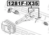 Ausrückgabel, Kupplung FEBEST 1281F-IX35 Bild Ausrückgabel, Kupplung FEBEST 1281F-IX35