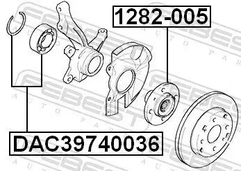 Radnabe Vorderachse FEBEST 1282-005 Bild Radnabe Vorderachse FEBEST 1282-005