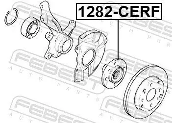 Radnabe Vorderachse FEBEST 1282-CERF Bild Radnabe Vorderachse FEBEST 1282-CERF