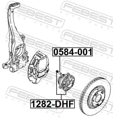Radnabe Vorderachse FEBEST 1282-DHF Bild Radnabe Vorderachse FEBEST 1282-DHF