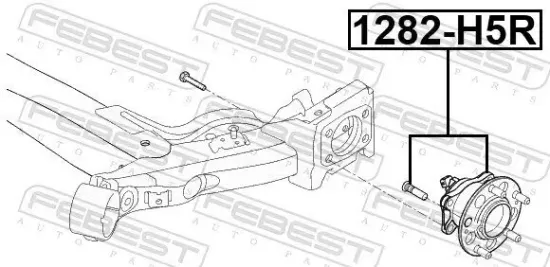 Radnabe Hinterachse FEBEST 1282-H5R Bild Radnabe Hinterachse FEBEST 1282-H5R
