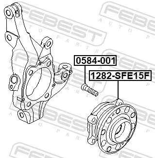 Radnabe FEBEST 1282-SFE15F Bild Radnabe FEBEST 1282-SFE15F