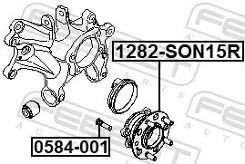 Radnabe Hinterachse FEBEST 1282-SON15R Bild Radnabe Hinterachse FEBEST 1282-SON15R